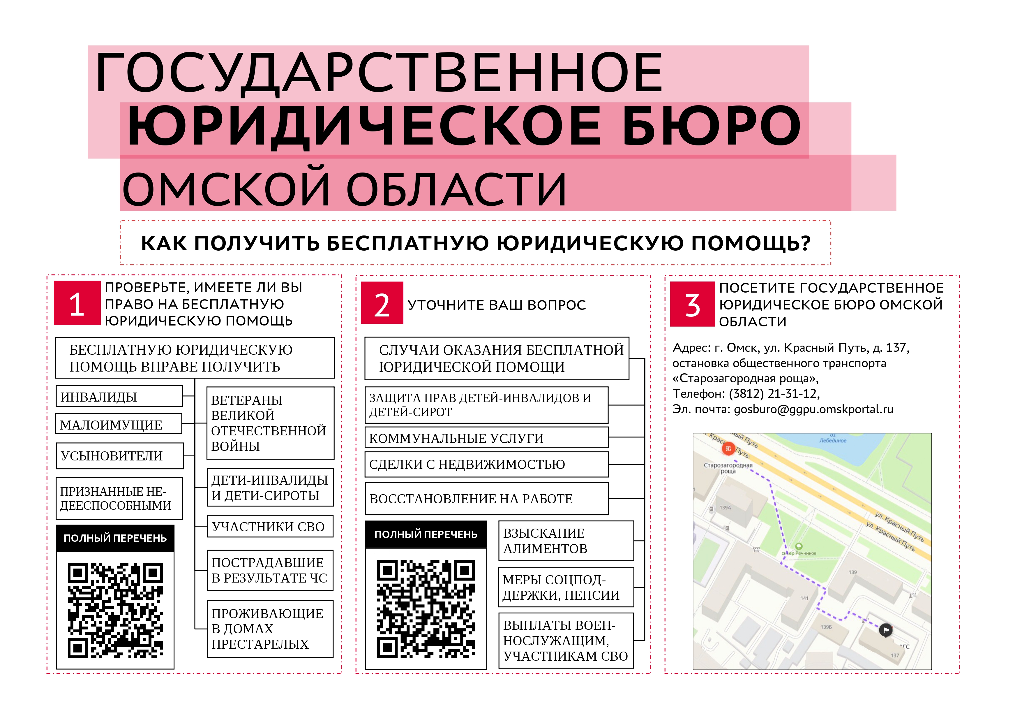 С декабря 2023 года начинает свою работу государственное юридическое бюро Омской области для оказания гражданам бесплатной юридической помощи.